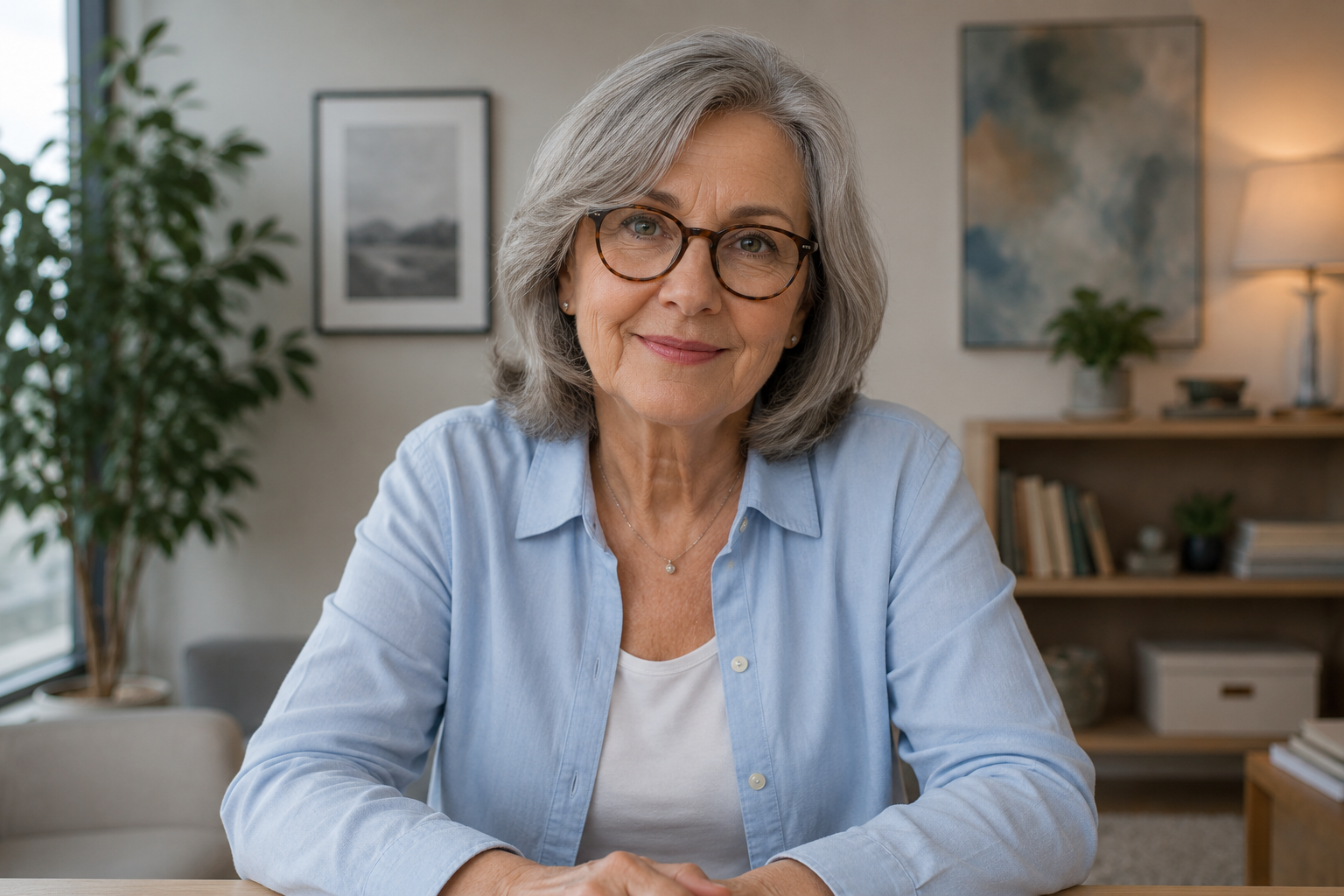 Psychologist on a video call